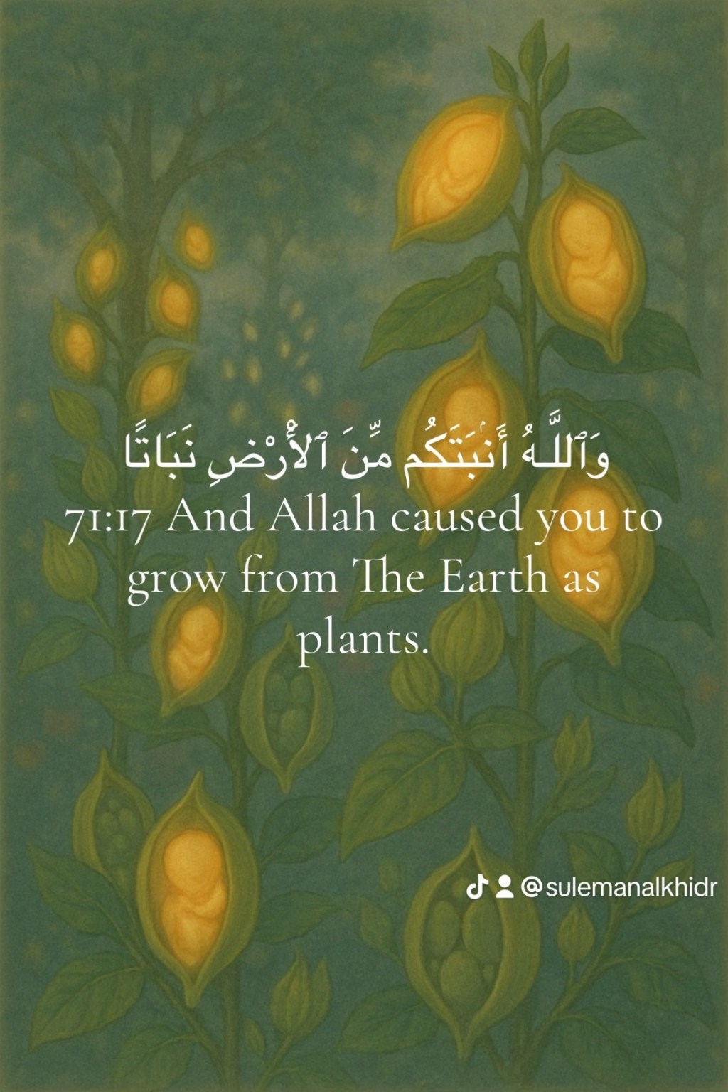 Your ancestor were grown from al Ardh.&nbsp;🌱